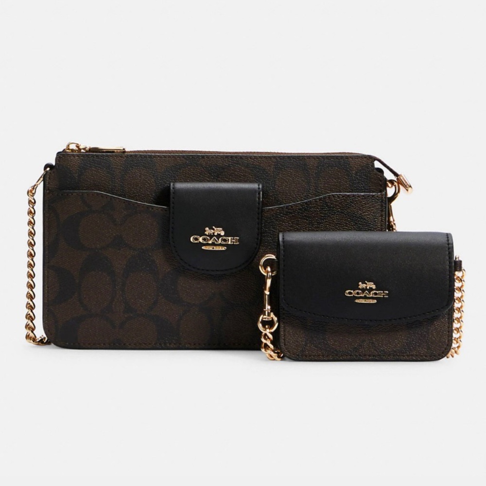 Coach Poppy Crossbody with Detachable Card Case